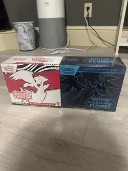 Pokemon Sealed White Flare ETB & Phantasmal Flames ETB Lot (2) - Image 1