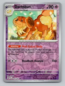 Reverse Holo Dachsbun 039/091 Uncommon SV: Paldean Fates Pokemon - Image 1