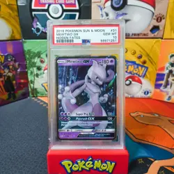 PSA 10 GEM MINT 2019 Pokemon Sun & Moon Hidden Fates Mewtwo GX 31 - Image 1