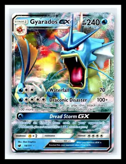 💥 Pokemon 2017 TCG Gyrados GX 18/111 Crimson Invasion Holo - Image 1