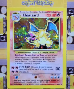 Pokemon Charizard Base Set Holo Rare 4/102 WOTC 1999 - Image 5