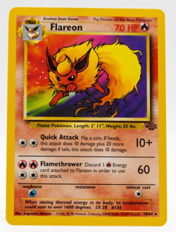 Flareon Pokemon Jungle 19/64 Non-Holo Near Mint - Image 1
