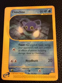 Chinchou 70/147 Aquapolis Common Regular Pokemon TCG English - Image 1