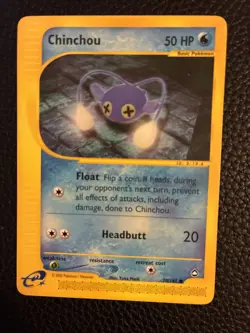 Chinchou 70/147 Aquapolis Common Regular Pokemon TCG English - Image 3