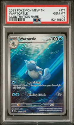PSA 10 Wartortle 171/165 Illustration Rare 151 Pokemon - Image 1