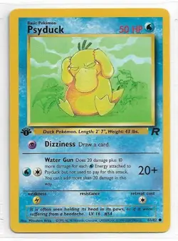Pokemon TCG Team Rocket 1st Edition Psyduck #65/82 NM-MT Never Played With - Image 1