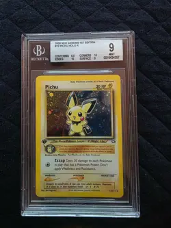 Pichu 12/111 Neo Genesis Holo 1st Edition Pokemon BGS 9 - Image 1