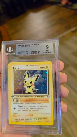 Pichu 12/111 Neo Genesis Holo 1st Edition Pokemon BGS 9 - Image 2