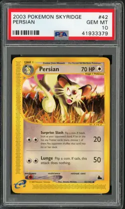 2003 Pokemon Skyridge Persian #42 PSA Gem Mint 10 - Image 1