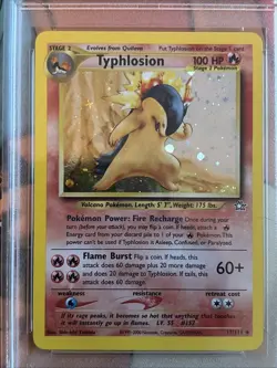 2000 Pokemon Neo Genesis #17 Typhlosion Holo PSA 8 NM-MT - Image 2