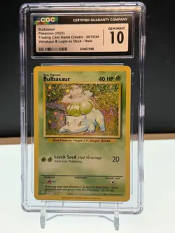 CGC 10 GEM MINT Bulbasaur 001/034 CLV TCG Classic Venusaur Deck Holo Pokemon - Image 1