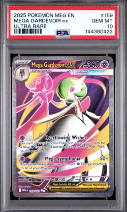 2025 POKEMON MEG EN-MEGA EVOLUTION ULTRA RARE #159 MEGA GARDEVOIR EX PSA 10 - Image 1