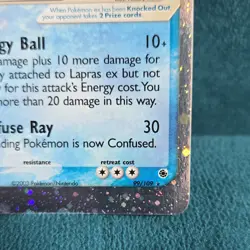 Lapras ex 99/109 EX Ruby & Sapphire Ultra Rare Holo Pokemon 2003 - Image 5