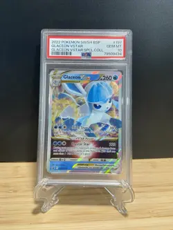 2022 Pokemon SWSH Black Star Promo Glaceon VStar Special Collection #197 PSA 10 - Image 1