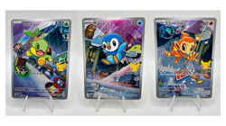 Pokemon First Partner Illustration Turtwig 040 Chimchar 041 Piplup 042 Promo Set - Image 1