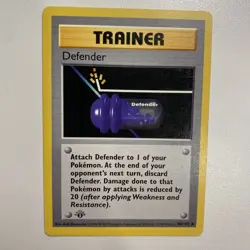 Defender 80/102 1st Edition Shadowless Base Set Regular LP - Pokemon Card - Image 1