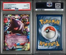 2014 POKEMON XY PHANTOM FORCES #34 GENGAR EX PSA 10 - Image 1