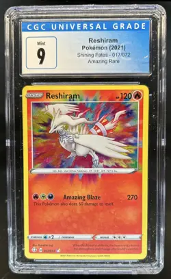 2021 Pokemon SWSH Shining Fates Reshiram Amazing Rare #017/072 CGC 9 - Image 1