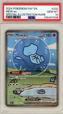 2024 Pokemon Mew ex Paldean Fates Special Illustration Rare #232 PSA 10 Gem Mint - Image 1