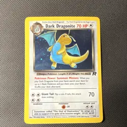 Pokemon TCG Dark Dragonite 5/82 Team Rocket Holo Rare 70 HP Giant Tail 2000 - Image 1