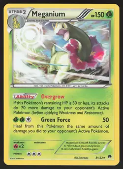 Meganium 3/122 Holo Rare Pokemon TCG XY - BREAKpoint MP - Image 1