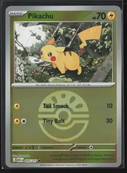 Pikachu (Friend Ball) Common ME: Ascended Heroes 055/217 NM Pokemon Reverse Holo - Image 1
