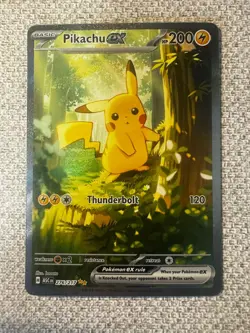 Pokemon TCG Pikachu EX Full Art SAR ASC 276/217 Holo HP200 Lightning English - Image 1
