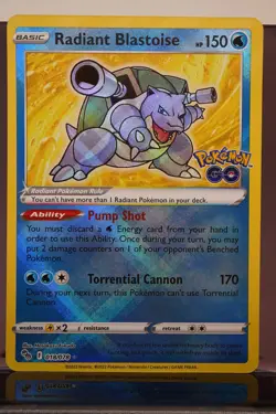 Radiant Blastoise 018/078 Pokemon GO Holo - Image 2