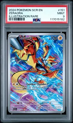 PSA 9 MINT Zeraora #151, 2024 Pokemon Stellar Crown, SCR EN - Image 1