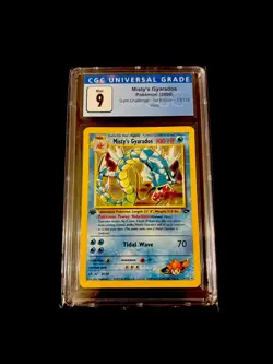 Pokemon cgc misty gyarados First Edition Halo Graded 9 - Image 1