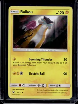 2017 Pokemon Shining Legends Raikou Holo #32/73 - Image 1
