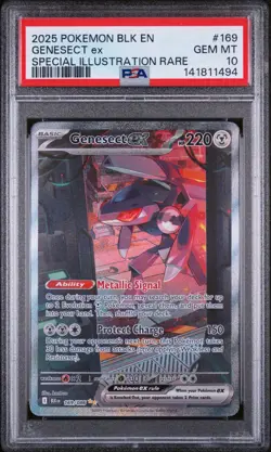 Pokemon Genesect EX #169/086 Black Bolt Special Illustration Rare PSA 10 - Image 1