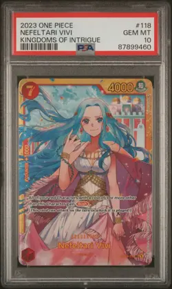 Nefeltari Vivi Secret Rare PSA 10 One Piece Kingdoms Of Intrigue 118 English - Image 1