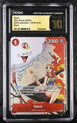 CGC Pristine 10 Nami OP01-016 Rare 2023 Gift Collection One Piece Card - Image 1
