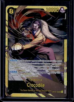 2026 One Piece Azure Sea's Seven Crocodile Secret Rare Manga Art #OP14-120 - Image 1