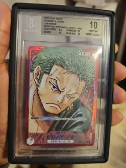 2022 One Piece Japanese Romance Dawn Leader Roronoa Zoro #OP01-001 BGS 10... - Image 1