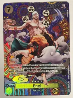 One Piece TCG Enel Card OP05-100 SP English LP/Excellent Condition - Image 1