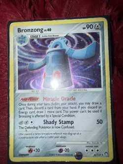 Holo Rare Mysterious Treasures Bronzong Lv. 40 Pokemon Card 6/123 2007 - Image 1