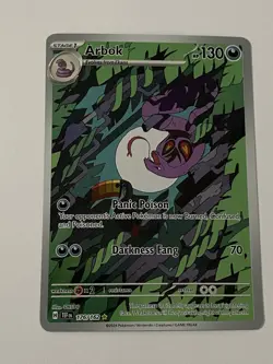 Pokemon TCG Arbok 176/162 Temporal Forces Illustration Rare Card NM - Image 1