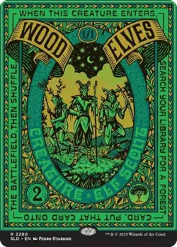 MTG English Wood Elves (2280) NM Normal Secret Lair - Image 1