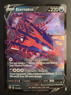 Eternatus V 116/189 Pokemon Darkness Ablaze Sword & Shield Rare Card NM - Image 1