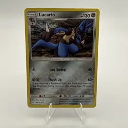 Pokemon TCG HOLO Lucario 126/214 Unbroken Bonds Pokemon Card - Midori Harada Art - Image 1