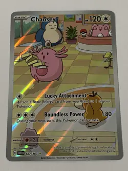 Pokemon TCG Chansey Illustration Rare Twilight Masquerade Card 187/167 NM - Image 4