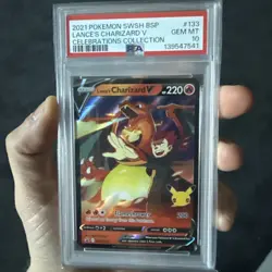 Lance's Charizard V SWSH133 SWSH: Sword & Shield Promo Cards Holo PSA 10 Pokemon - Image 1