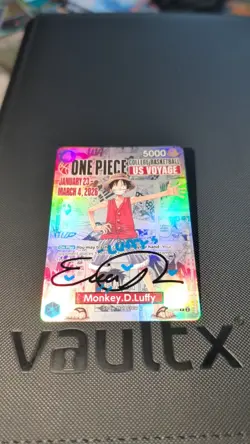 One Piece CCG Monkey D. Luffy US Voyage Promo Holo Card Collecta-Con 2026 - Image 3