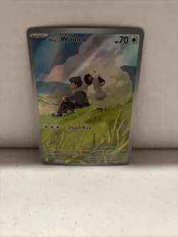 Pokemon TCG Hop's Wooloo 170/159 Sv09: Journey Together IR Holo Card - Image 1