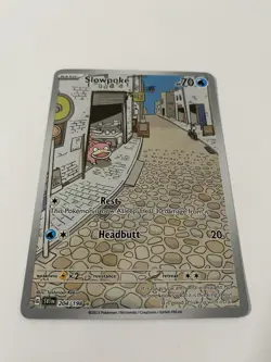 Pokemon TCG Slowpoke Scarlet & Violet Base Set Holo Illustration Card 204/198 - Image 1