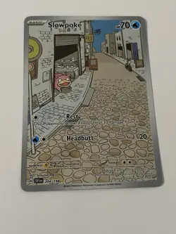 Pokemon TCG Slowpoke Scarlet & Violet Base Set Holo Illustration Card 204/198 - Image 2