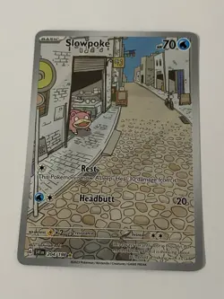 Pokemon TCG Slowpoke Scarlet & Violet Base Set Holo Illustration Card 204/198 - Image 4