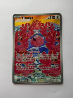 Pokemon Card TCG Flamigo 227/193 Holo Illustration Rare Paldea Evolved Art - Image 1